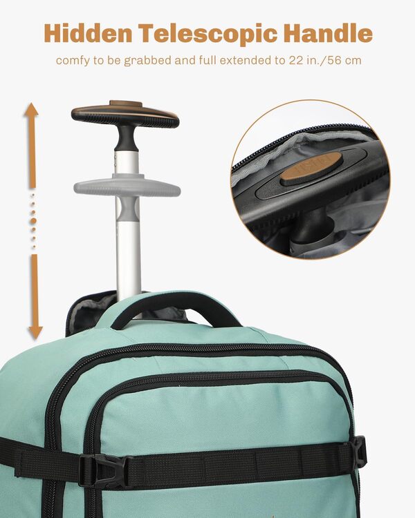 Hynes Eagle Valise Trolley Bagage Soute Roulette Valise Bagage de Cabine Sacs de Voyage a roulettes Sac a Dos Cabine Avion 42L