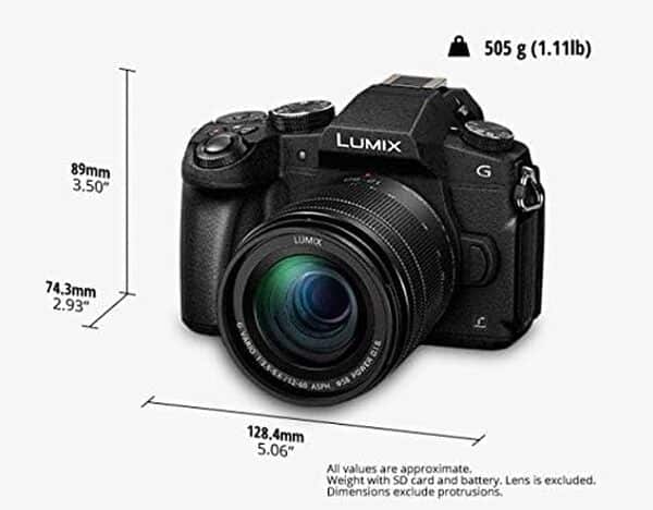 Panasonic Lumix DMCG81MEGK Appareil photo (16 MP, 4K, Dual I.S., OLEDSucher, écran tactile de 7,5 cm, Objektiv 12 à 60 mm, Noir)