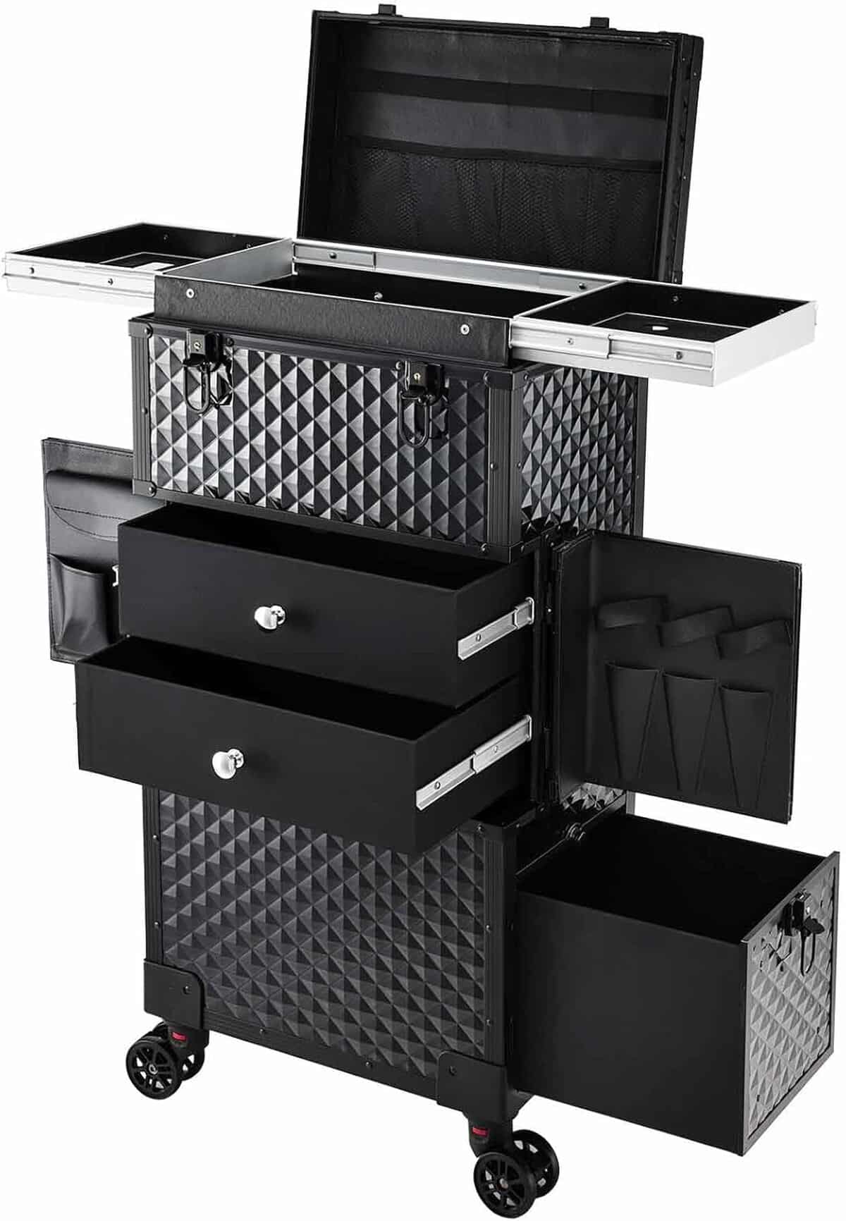 Avis sur la valise de maquillage Multivalises avec 3 tiroirs et support sèche-cheveux