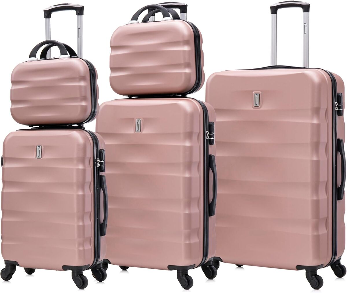 Test : set valise CELIMS 5 pièces rose gold