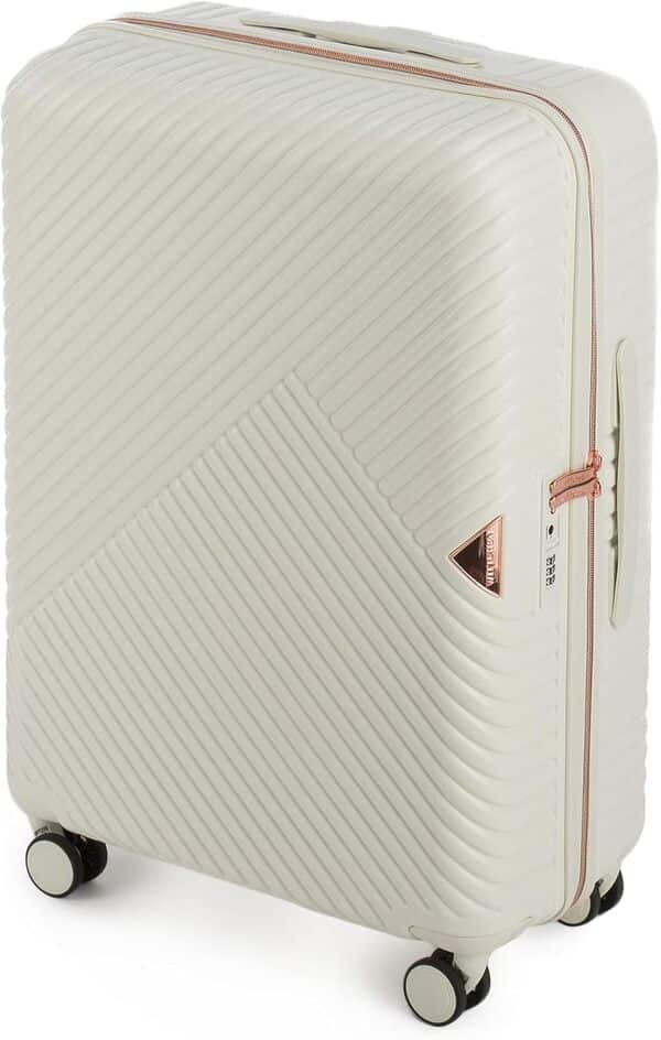 WITTCHEN Valise de Voyage Set de 4 valises en Polycarbonate Bagages à Main avec 4 roulettes pivotantes Serrure à Combinaison Poignée télescopique GL Style Line Blanc