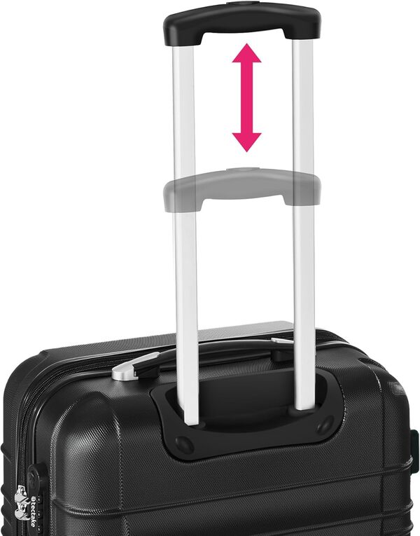 TecTake® Set de Valise de Voyage 4 Tailles Valise Grande Taille Valise Cabine Petite Valise Sacs de Voyage Valise Maternité ABS avec roulettes Pivotantes 360° Cadenas Poignée télescopique
