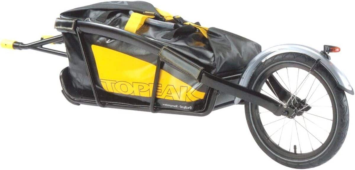 Test : remorque de voyage Topeak noir/jaune