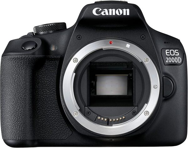 Canon EOS 2000d | Appareil Photo Réflex + (APS-C, 24.1 MP, WiFi, Full HD) + Objectif EF-S 18-55mm f/3,5-5,6 DC III, Noir