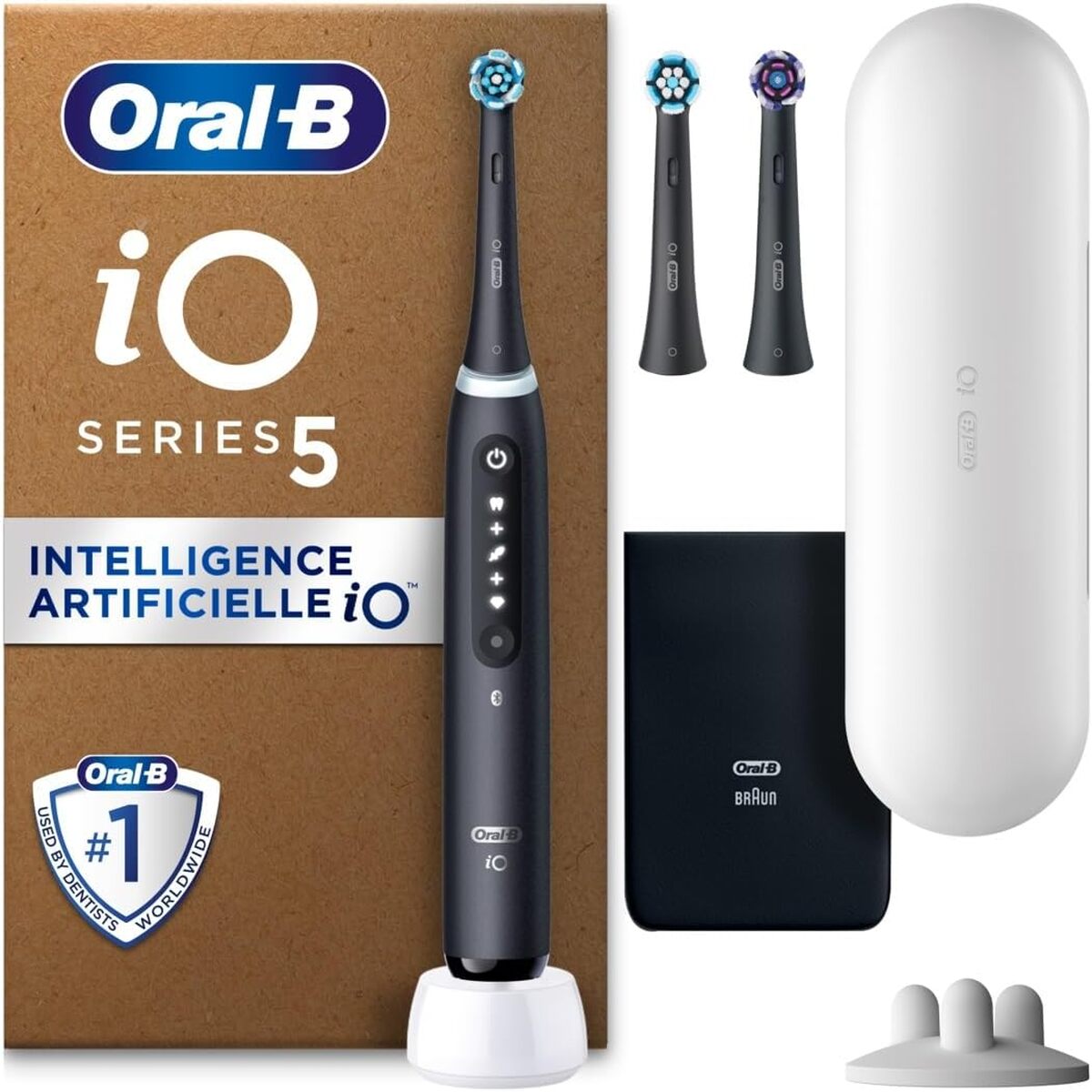 Test de la brosse à dents électrique Noir Oral-B iO 5 : protection des gencives et accessoires inclus