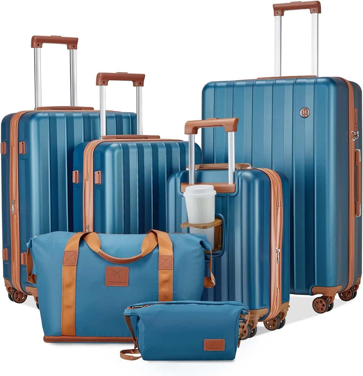 Test du koffer set à main 4 pièces de Joyway : valise rigide avec USB et porte-boisson