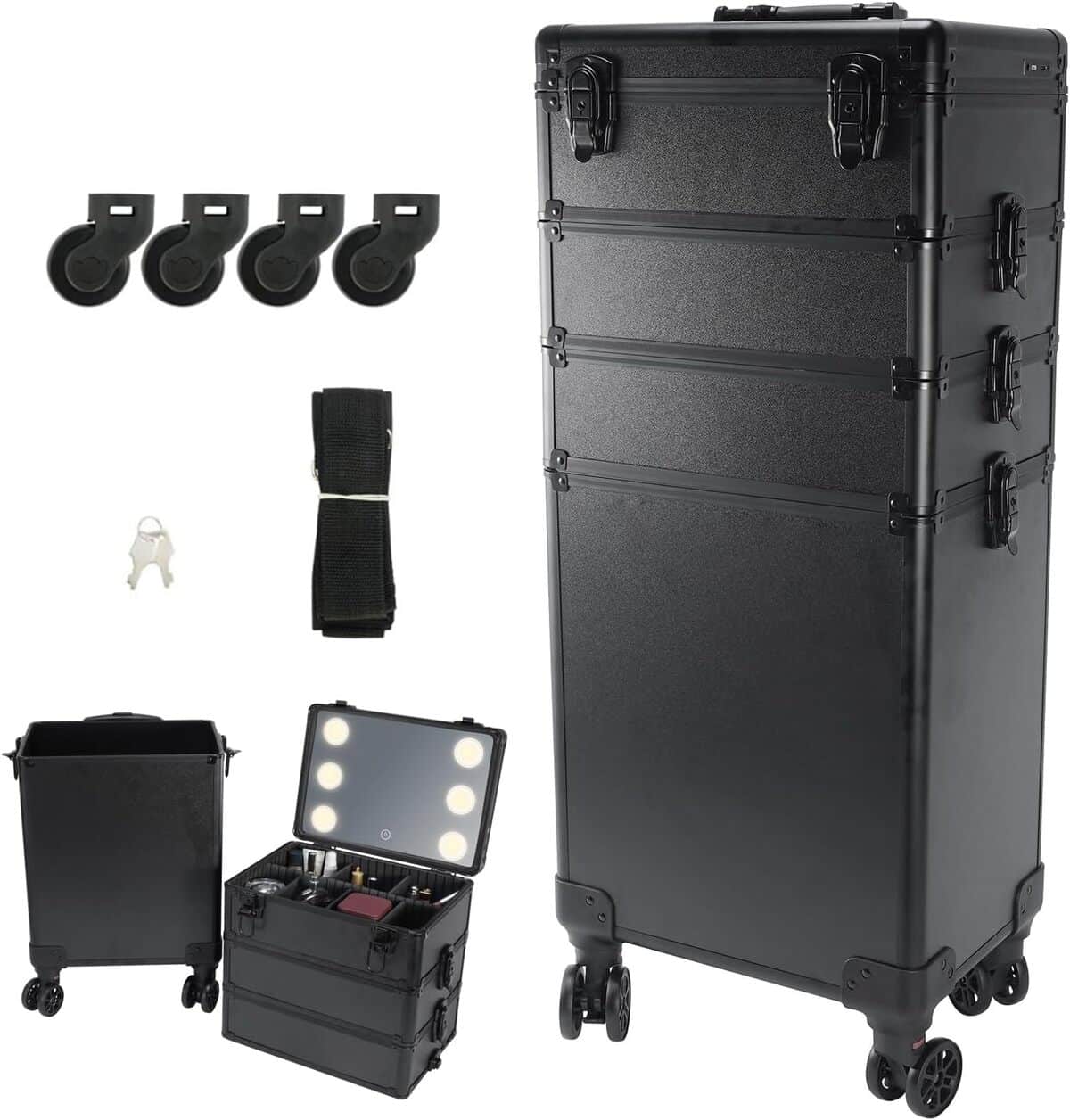 Test valise maquillage LED Leadzm 4-en-1 : mobilité et style