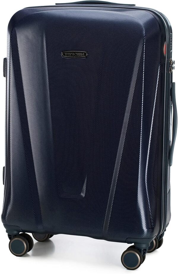 WITTCHEN Explorer Line Ensemble de 3 valises (S+M+L) Valises de Voyage Valises en Polycarbonate à 4 Roues pivotantes Serrure à Combinaison Manche télescopique Bleu foncé