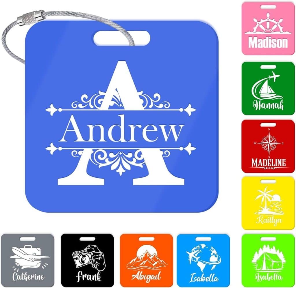 Avis sur l'étiquette de bagage personnalisée en acrylique