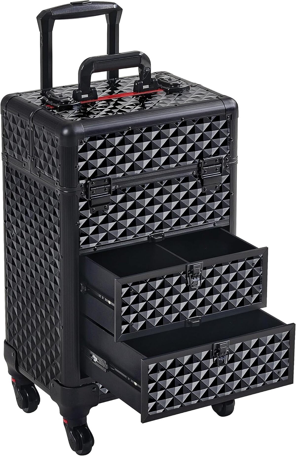 Test : valise de maquillage Yaheetech pivotante à 360°
