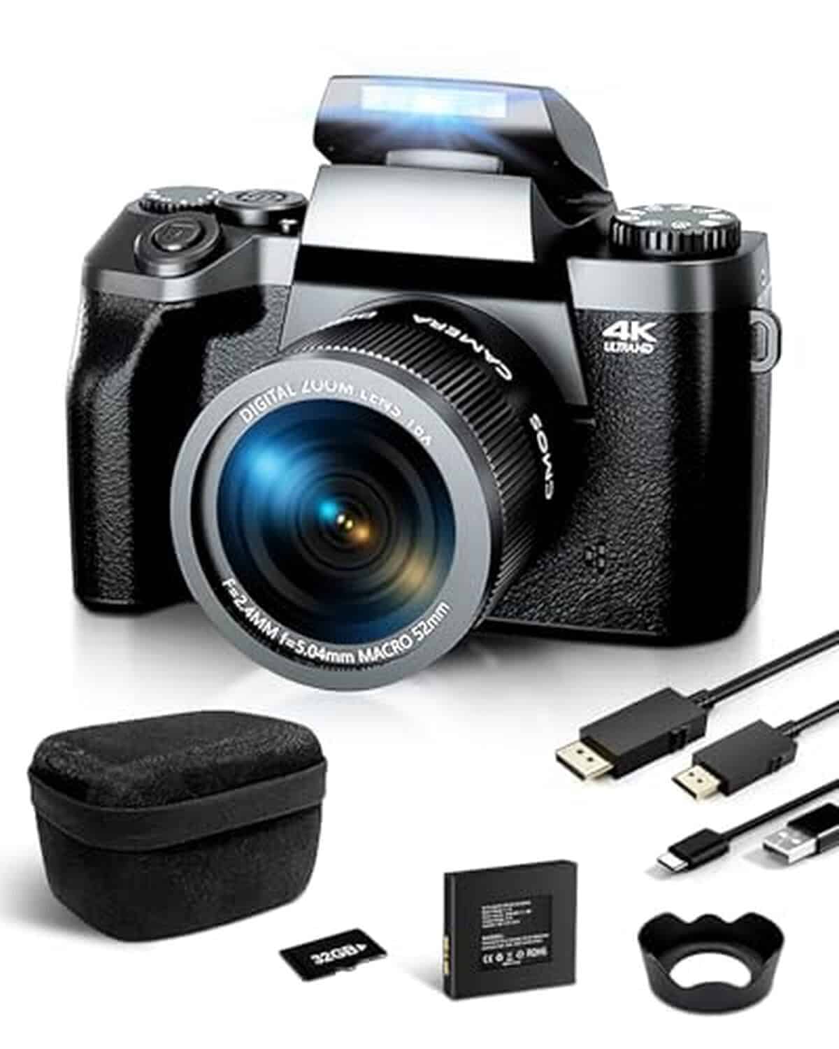 Test : appareil photo numérique Ade 4K 64 MP compact