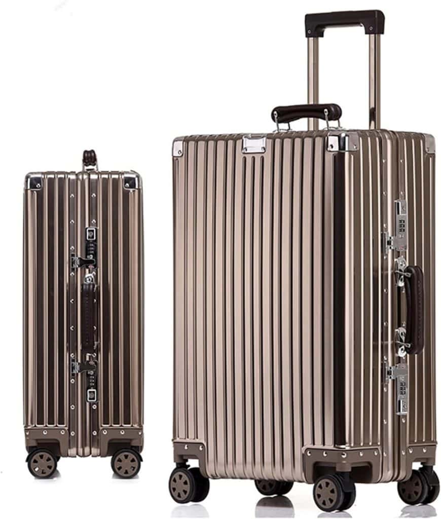 Test de la valise rigide en aluminium GIIYOEW 26 pouces argentée