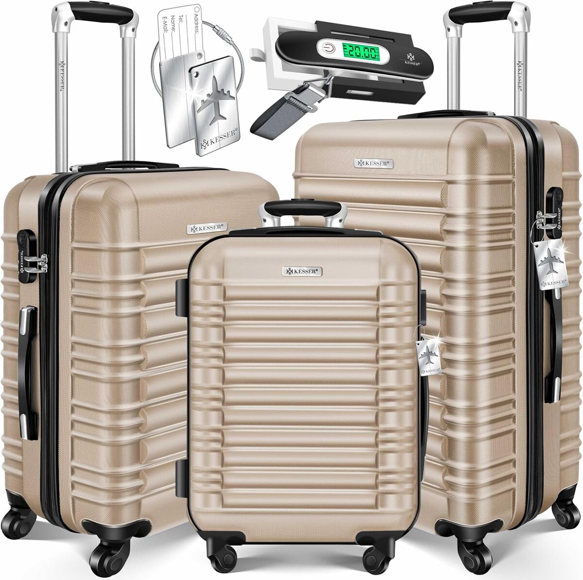 Test : set de 3 valises à coque dure Kesser® avec accessoires
