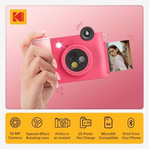 Découvrez notre test complet du Kodak Smile+ fuchsia : appareil photo instantané 2 en 1 idéal pour les amateurs de selfies et de créativité. Profitez d'une qualité d'image supérieure et d'une multitude de fonctionnalités pour sublimer chaque instant.