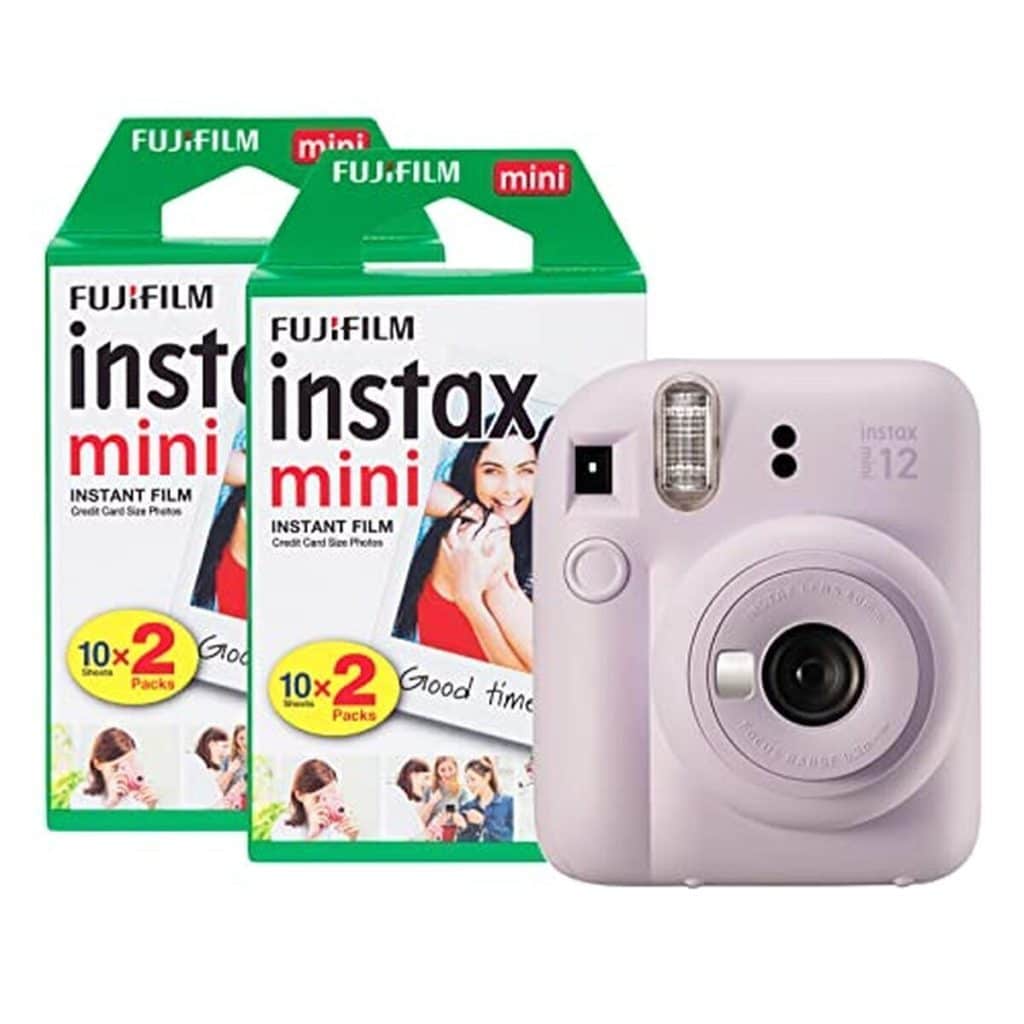 Test Fujifilm Instax Mini 12 lilas : appareil photo instantané et ses 40 pellicules