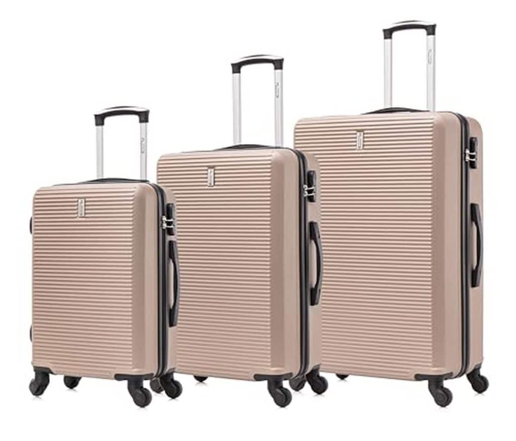 Test : set de valises rigides CELIMS - 3 tailles différentes, modèle Champagne
