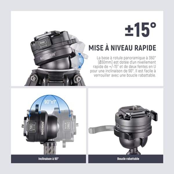 Découvrez notre avis sur le trépied Neewer LiteTrip LT32 en fibre carbone : un compagnon idéal pour les photographes voyageurs cherchant légèreté et stabilité.