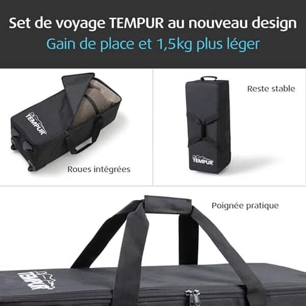Découvrez notre test détaillé du kit de voyage 3 pièces Tempur : alliez confort et praticité lors de vos déplacements avec ce set ergonomique et compact.