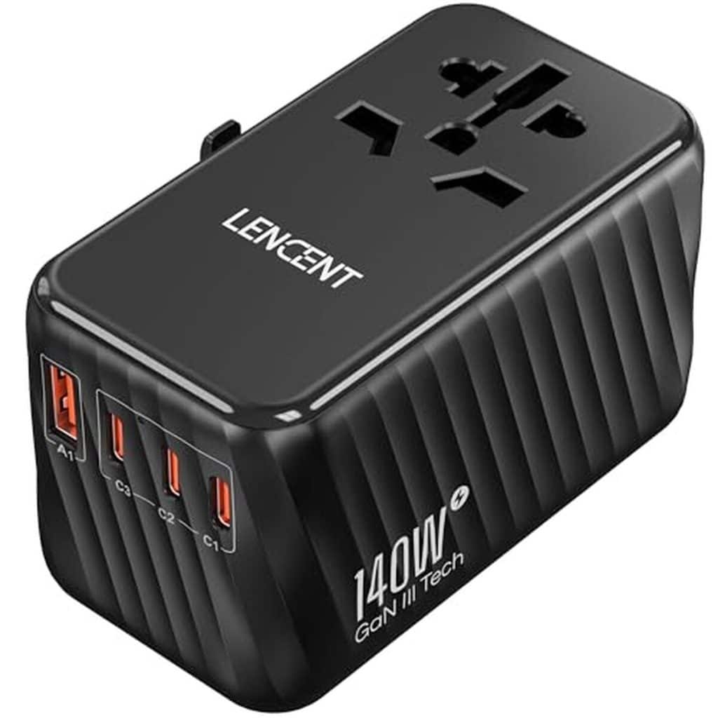 Test de l'adaptateur voyage Lencent 140W GaN : charge rapide universelle