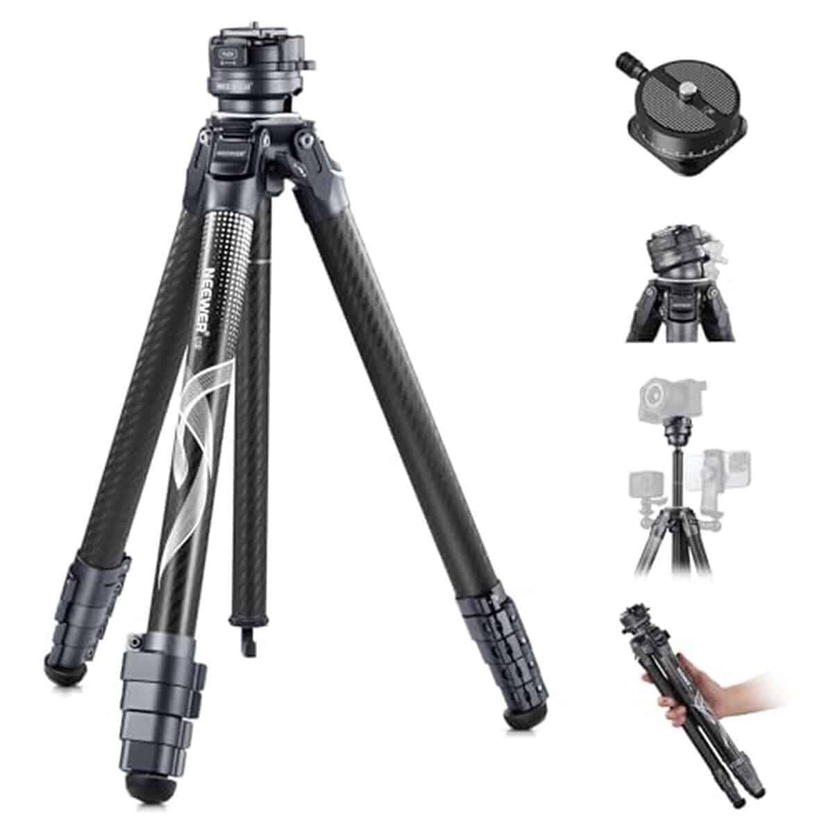 Test : neewer LITETRIP LT32, trépied fibre de carbone compact et polyvalent