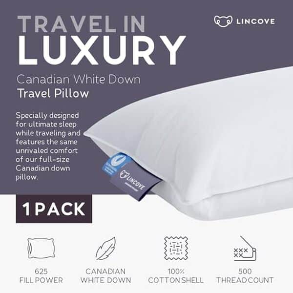 Découvrez pourquoi l'oreiller de voyage Lincove en plumes et duvet est la solution idéale pour un repos de luxe et un soutien optimal lors de vos voyages.
