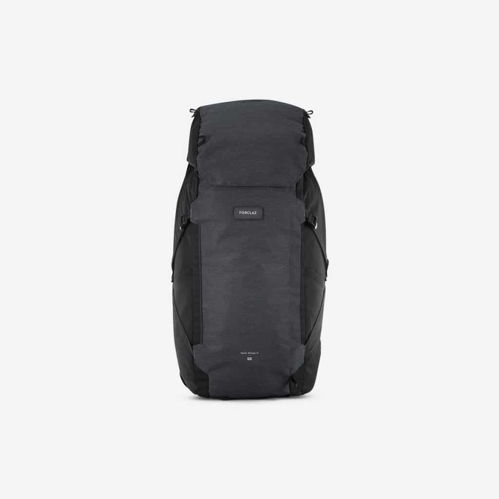 Test : sac à dos Decathlon Travel 900, ouverture valise 50+6L homme gris